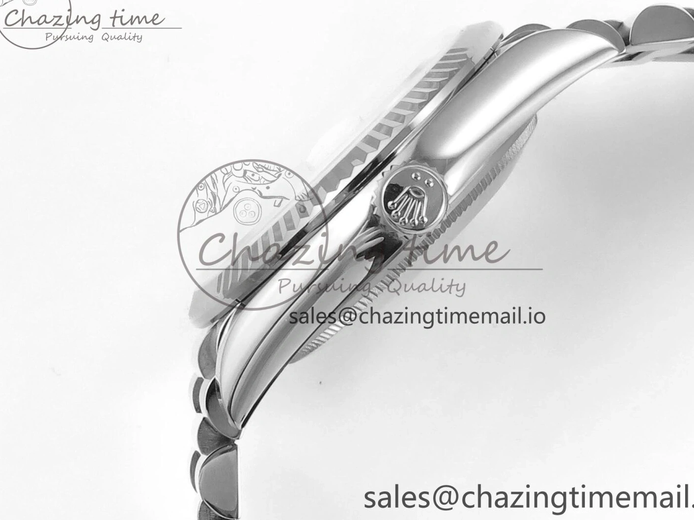 MiroTime 0214 Day Date 36 YG 128236 KF 1:1 Best Edition Ice Blue Crystal Dial on President Bracelet A2836 (Gain Weight) Modern 500